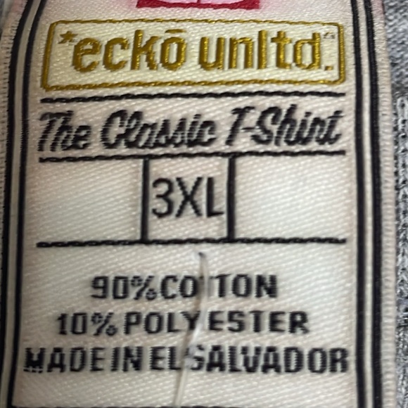 New Vintage ECKO UNLTD Classic Logo Streetwear T-Shirt Gray Men’s Size 3XL - Picture 8 of 9